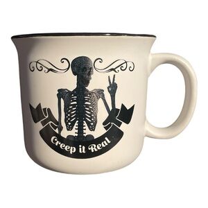 Creep It Real Skeleton Coffee Mug 16oz Gothic Halloween Drinkware Gift